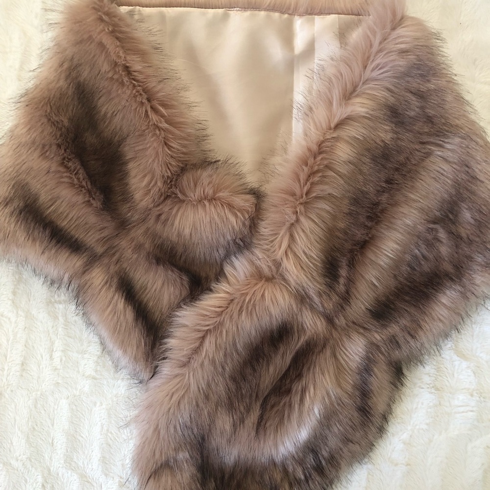 Oversized faux fur wrap